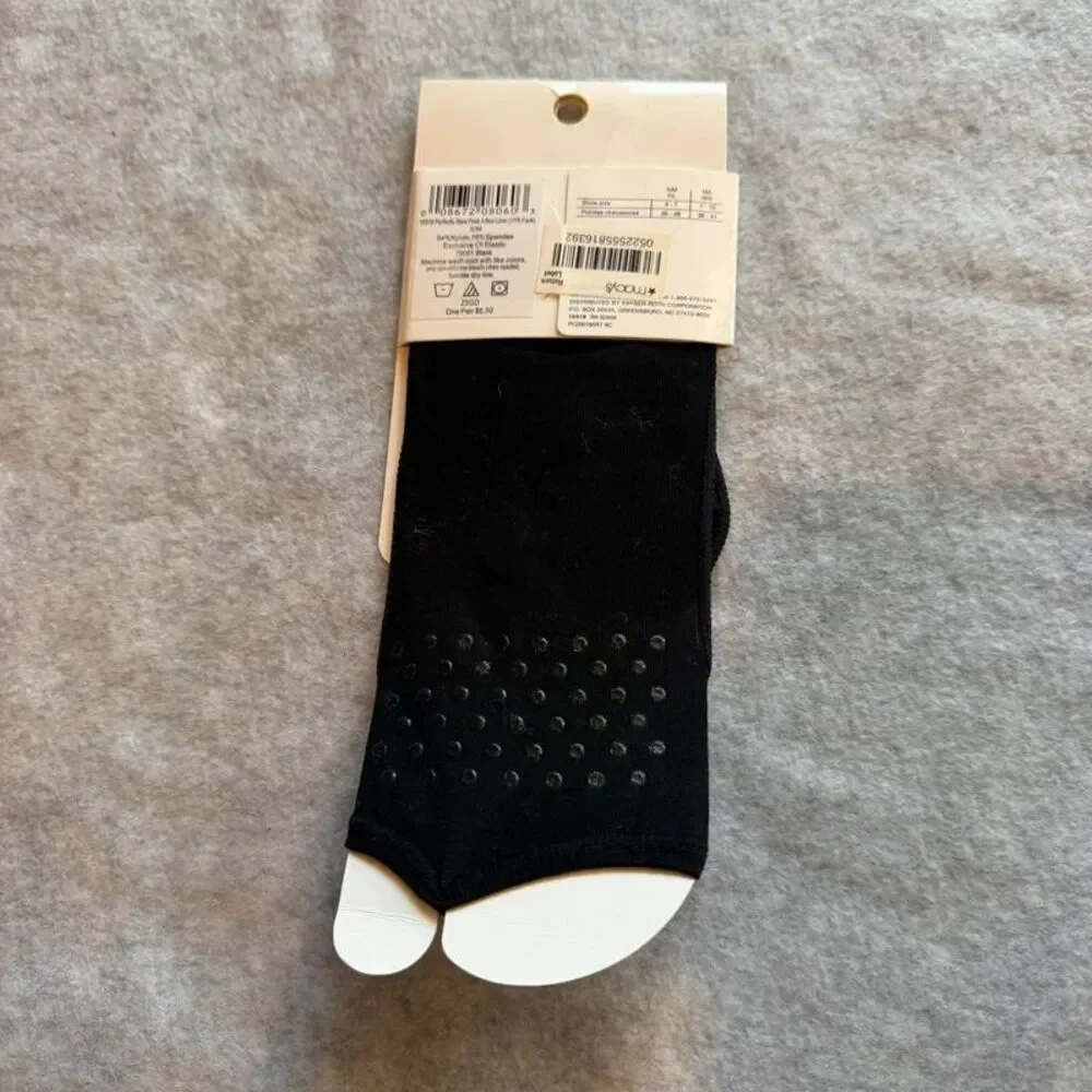 Hue peep to liner socks black women s/m